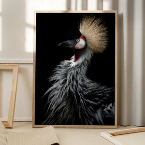 Tablou înramat „Crowned crane's portrait” de Eiji Itoyama