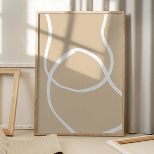 Tablou înramat „Beige Lines 04” de Pictufy Studio