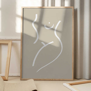 Tablou înramat „Body Sketch Sand” de Pictufy Studio