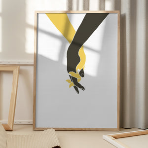 Tablou înramat „Holding Hands” de Pictufy Studio II