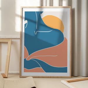 Tablou înramat „Blue Shoulder” de Pictufy Studio II