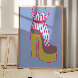Tablou înramat „Yellow Heel 01” de Pictufy Studio