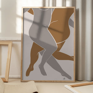 Tablou înramat „Lovers Beige” de Pictufy Studio II