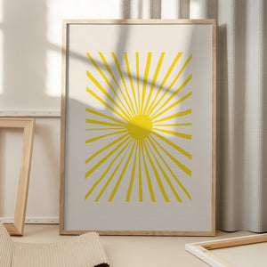 Tablou înramat „The Sun” de Pictufy Studio