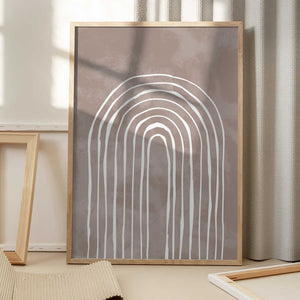 Tablou înramat „Arch_one way_003_white” de Pictufy Studio II