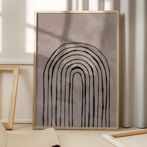 Tablou înramat „Arch_one way_004_black” de Pictufy Studio II