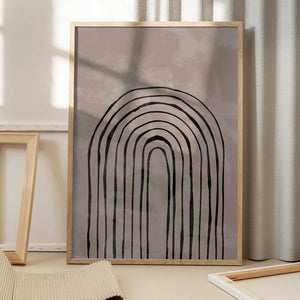Tablou înramat „Arch_one way_004_black” de Pictufy Studio II