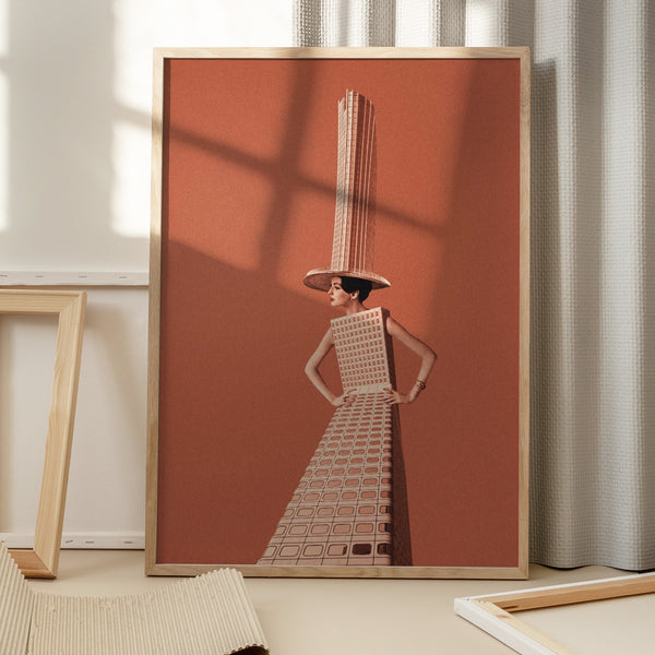 Tablou înramat „City girl” de Maarten Léon