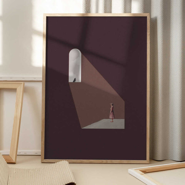 Tablou înramat „Enlighten me” de Maarten Léon