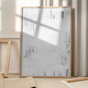 Tablou înramat „Soft White Brushstrokes” de uplusmestudio
