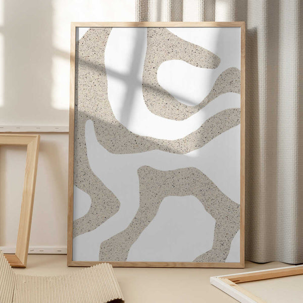 Tablou înramat „Sandy Contours” de uplusmestudio