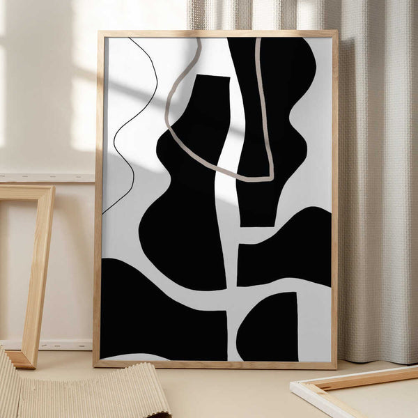 Tablou înramat „Flowing Silhouettes” de uplusmestudio