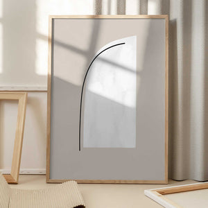 Tablou înramat „Curved Black Lines” de uplusmestudio