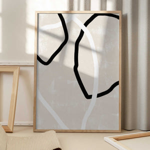 Tablou înramat „Curved Lines Dance” de uplusmestudio