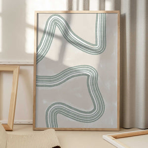 Tablou înramat „Curved Tranquility” de uplusmestudio