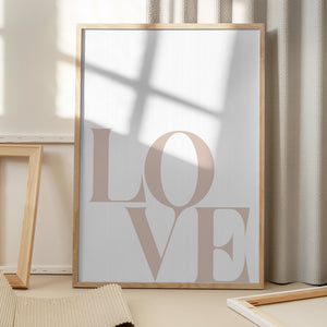 Tablou înramat „Minimalist Love Typography” de uplusmestudio
