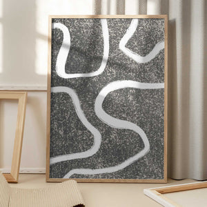 Tablou înramat „Curves in Contrast” de uplusmestudio
