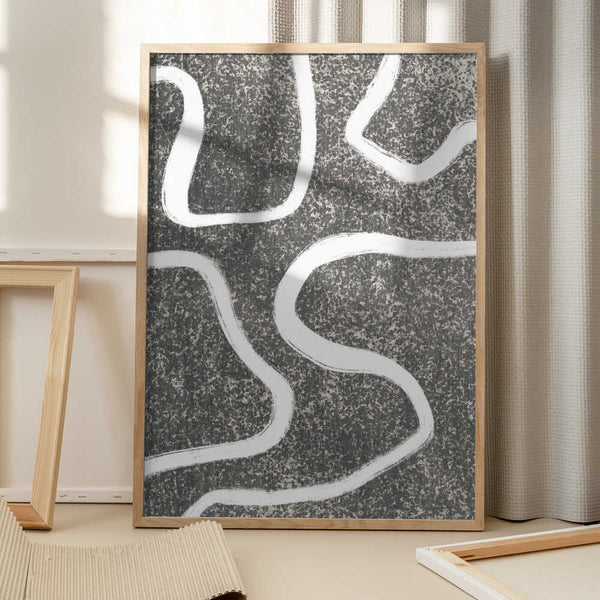 Tablou înramat „Curves in Contrast” de uplusmestudio