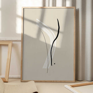 Tablou înramat „Elegant Black and White Lines” de uplusmestudio