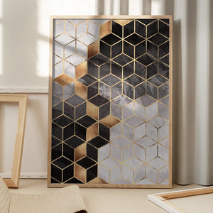 Tablou înramat „Smoky Cubes” de Elisabeth Fredriksson