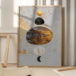 Tablou înramat „Sun And Moon” de Elisabeth Fredriksson