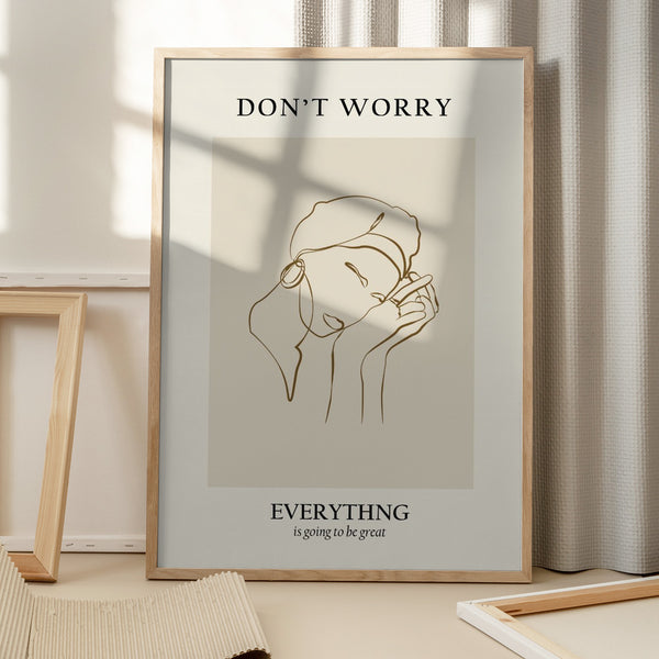 Tablou înramat „Modern line portrait” de NKTN