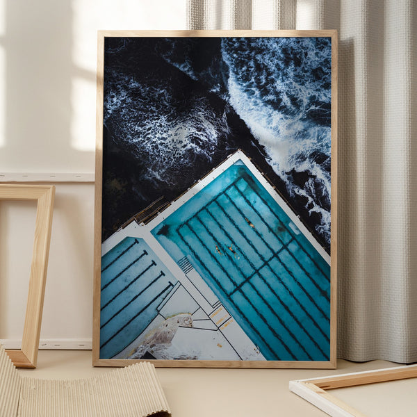 Tablou înramat „Most famous ocean pool in Australia” de Asad Sarfraz