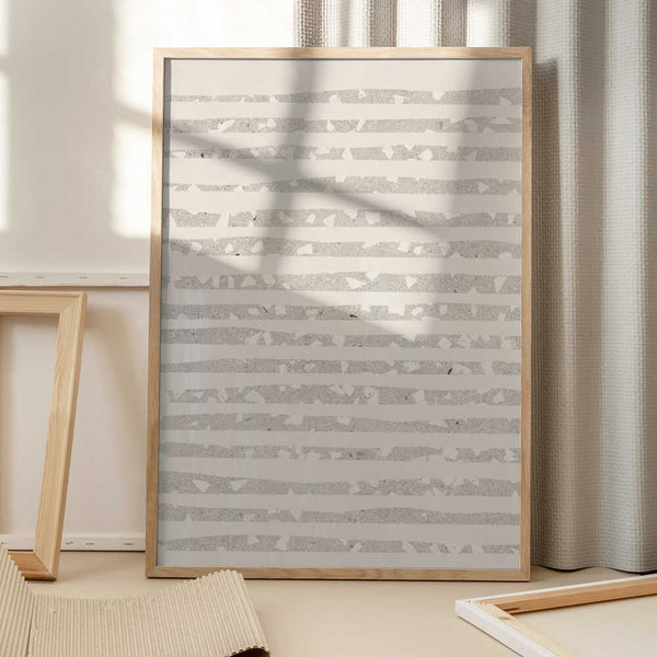 Tablou înramat „Fragmented Stripes” de uplusmestudio