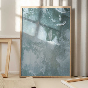 Tablou înramat „Green and White Acrylic” de uplusmestudio