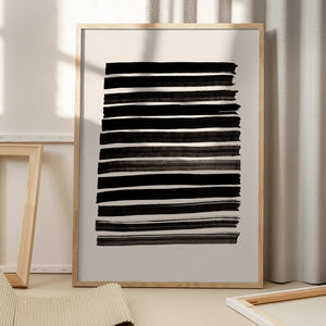 Tablou înramat „Stripes_Beige” de Pictufy Studio II