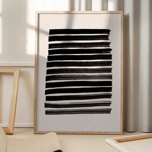 Tablou înramat „Stripes_Beige” de Pictufy Studio II