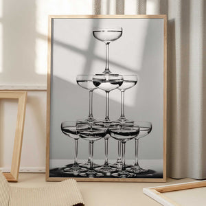 Tablou înramat „Champagne tower_6” de Pictufy Studio III
