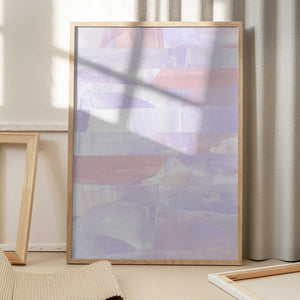 Tablou înramat „Pastel Hues Of Lavender And Peach” de uplusmestudio
