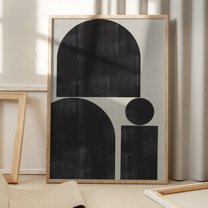 Tablou înramat „Geometric Silence” de THE MIUUS STUDIO