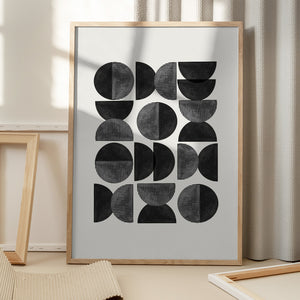 Tablou înramat „Geometric Rhythm” de THE MIUUS STUDIO