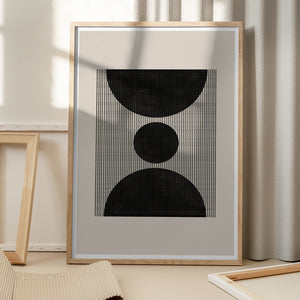 Tablou înramat „Geometric Echoes” de THE MIUUS STUDIO