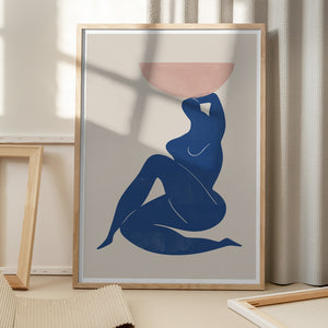 Tablou înramat „Harmony in Blue” de THE MIUUS STUDIO