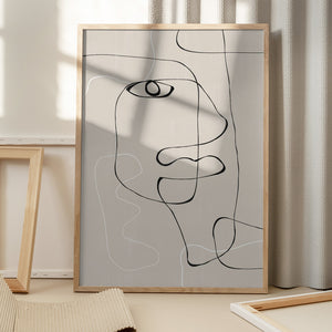 Tablou înramat „Line Expression” de THE MIUUS STUDIO