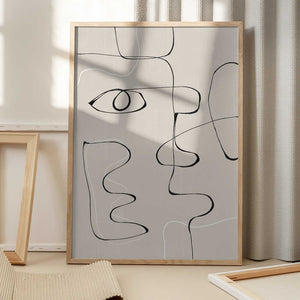 Tablou înramat „Abstract Facescape” de THE MIUUS STUDIO