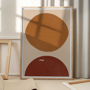 Tablou înramat „Dual Circles Harmony” de THE MIUUS STUDIO