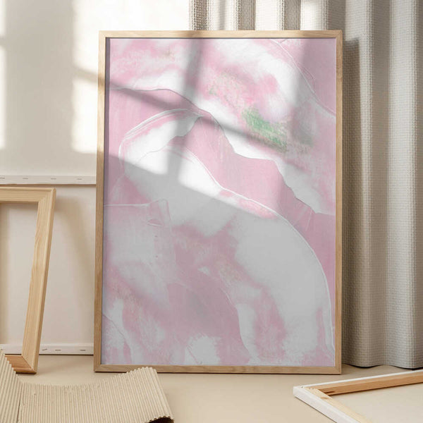 Tablou înramat „Gentle Blush Fields” de uplusmestudio