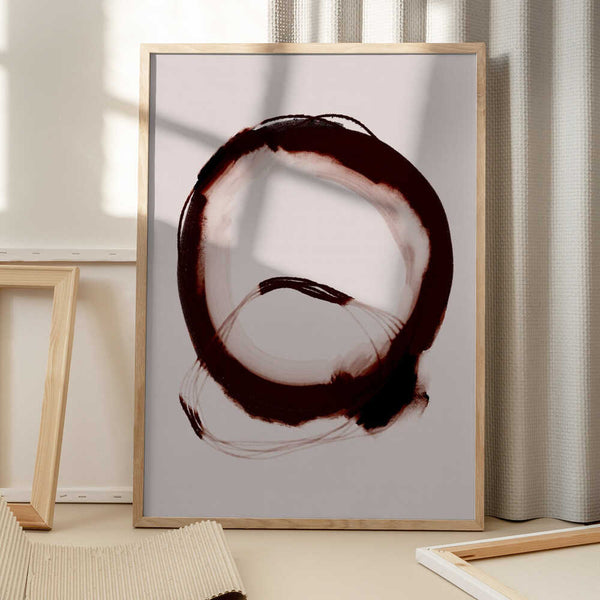 Tablou înramat „Crimson Circle” de Treechild