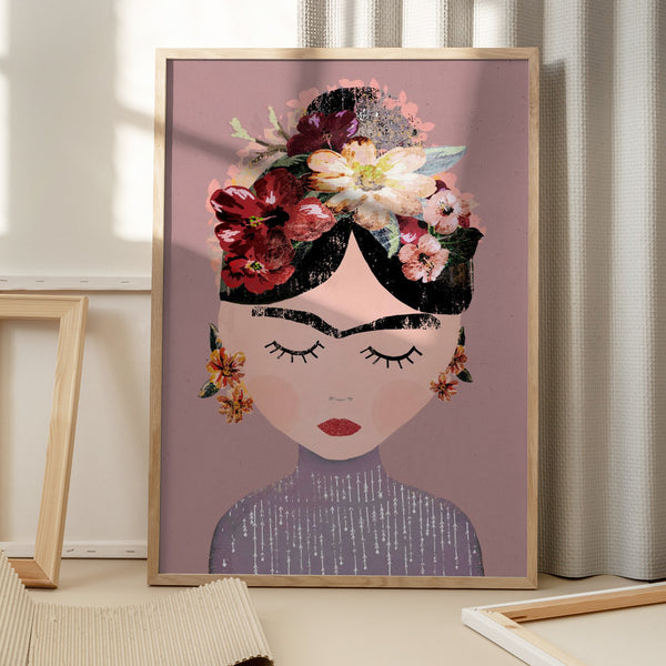 Tablou înramat „Floral Serenity” de Treechild