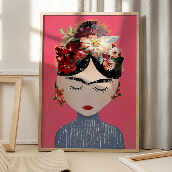 Tablou înramat „Floral Serenity” de Treechild