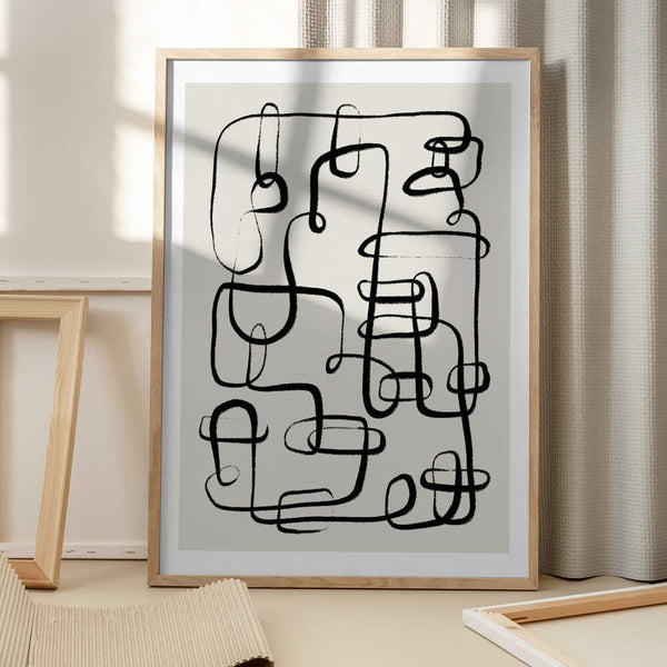 Tablou înramat „Endless Curves Dance” de Treechild