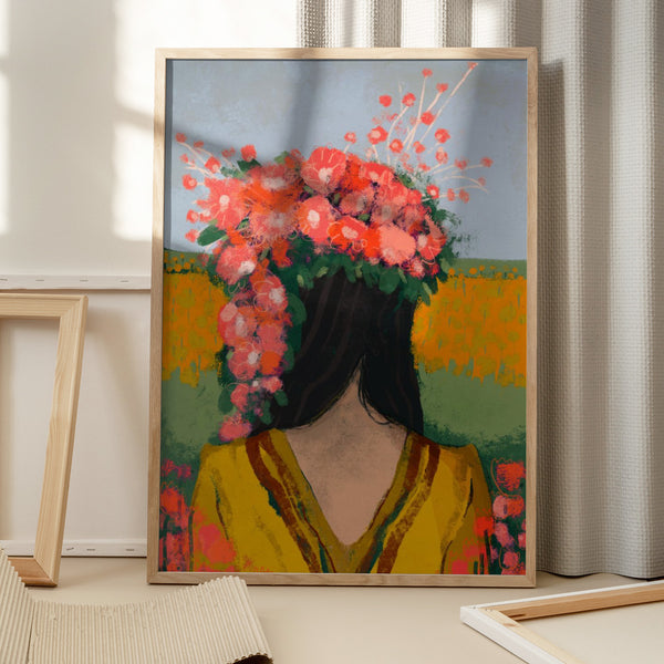 Tablou înramat „Floral Reverie” de Treechild