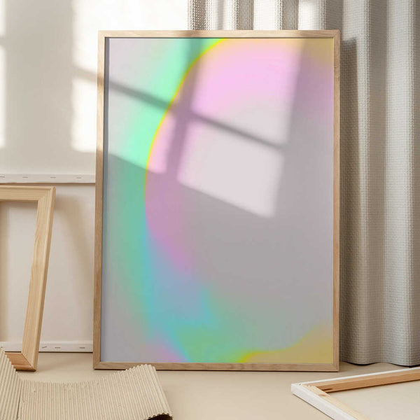 Tablou înramat „Pastel Glow Curve” de Treechild