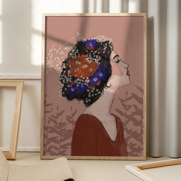 Tablou înramat „Blossoms in Profile” de Treechild