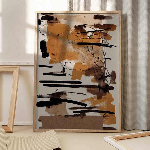 Tablou înramat „Earthy Strokes” de Treechild