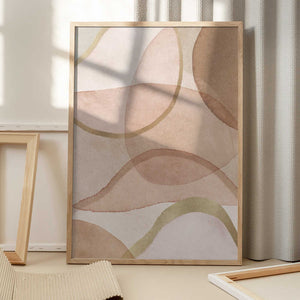 Tablou înramat „Blush and Brown Abstract” de Kathrin Pienaar
